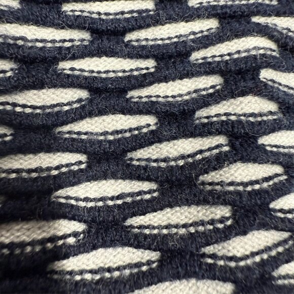 $275 IKKS Men Sweater Textured Knit Fabric Cotton Viscose Black/White XL - Picture 4 of 8